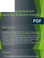 Reading Decimal and Converting Decimal To Fraction