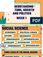 UCSP Week 1 Introduction To The Study of Culture, Society, and Politics