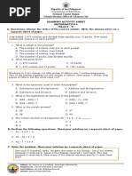 Math Operations Practice Worksheet | PDF