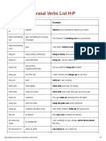 Phrasal Verbs List (H - P) PDF