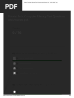 Basic Computer Literacy Test Questions and Answers PDF - Online Study Test