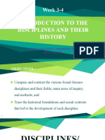 Introduction To Disciplines and History