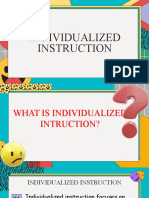 Individualized Instruction: Here Is Where Your Presentation Begins