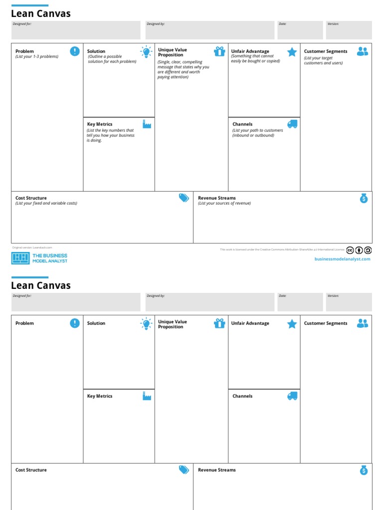 Lean Canvas Template Overview | PDF | Business Process | Business