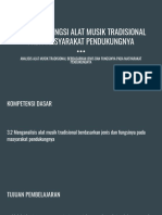 Jenis Dan Fungsi Alat Musik Tradisional Pada Masyarakat Pendukungnya