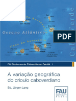 Jürgen Lang - A Variação Geográfica Do Crioulo caboverdiano-FAU University Press (2014)