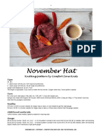 November Hat: Knitting Pattern by Comfort Zone Knits