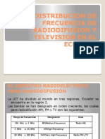 Distribucion de Frecuencia de Radiodifusion y Television en