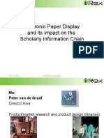 Electronic Paper Display and Its Impact On The Scholarly Information Chain