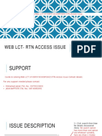 Web LCT - RTN Access Issue