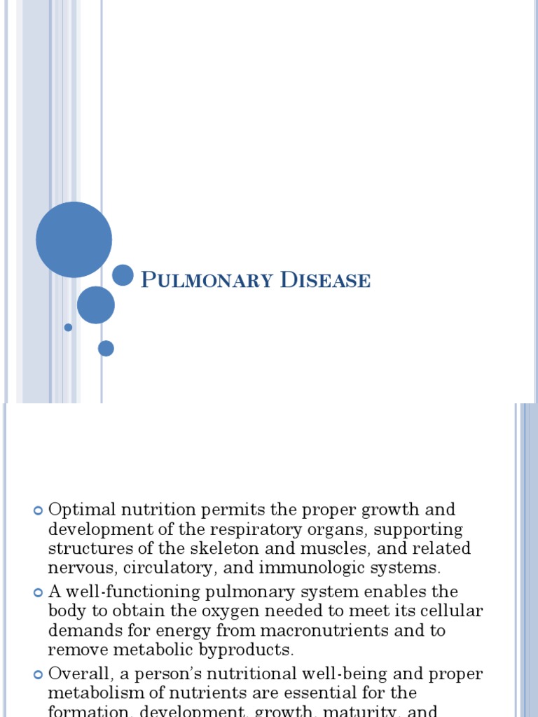 Nutrition and Pulmonary Health Insights | PDF | Asthma | Chronic ...