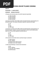 Dip Questions On Bit Plane Coding