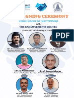 Mou Signing Ceremony - The Ramco Cements LTD