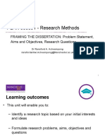 Research Methods: Formulating a Research Problem Statement, Aims and Questions