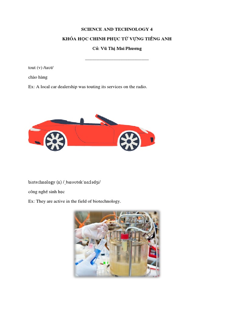 Science and Technology Vocabulary Guide | PDF | Automation | Science ...