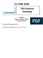 TO 1 UTBK 2020 TPA Soshum Sosiologi