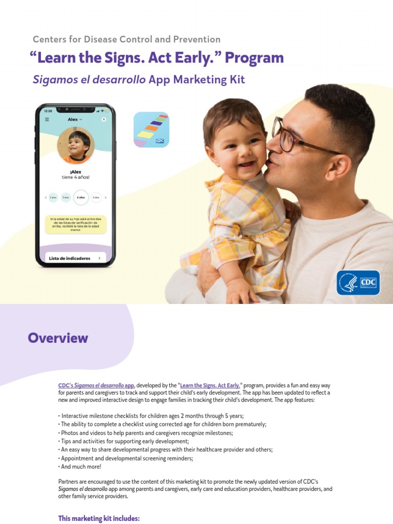 CDC Milestone Tracker Spanish Version Promokit 508 PDF