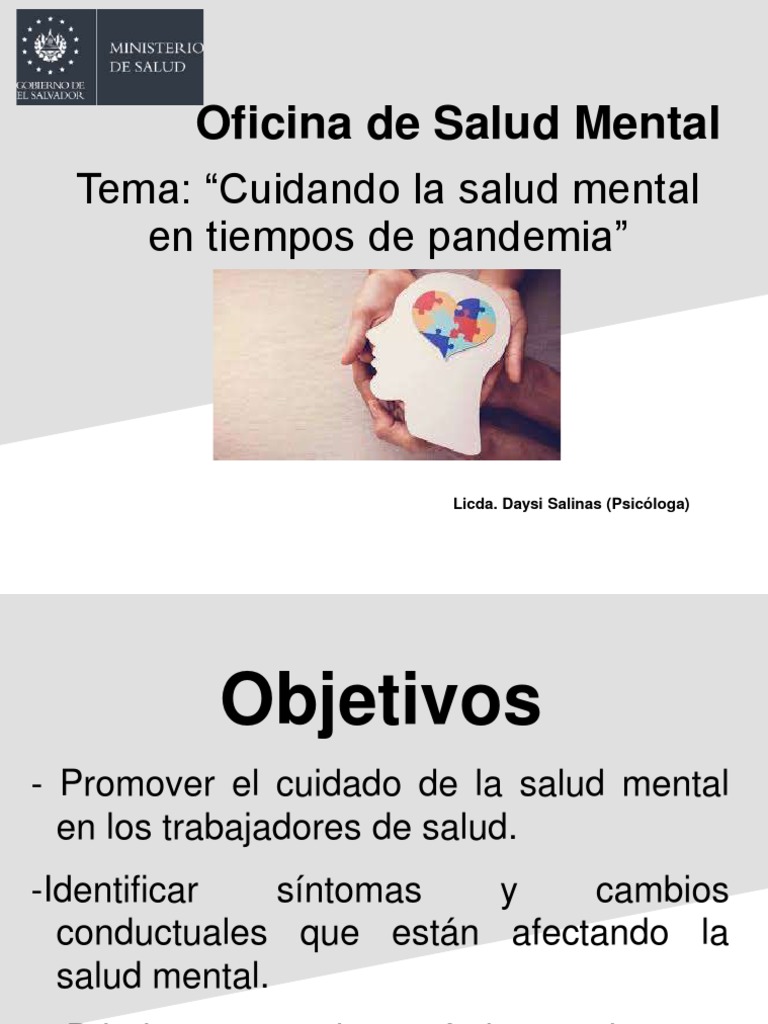 Cuidado de la Salud Mental en Pandemia | PDF | Ansiedad | Estrés (biología)