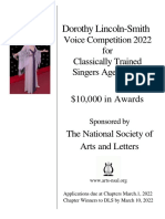 Dorothy Lincoln Smith Voice Award Brochure 2022