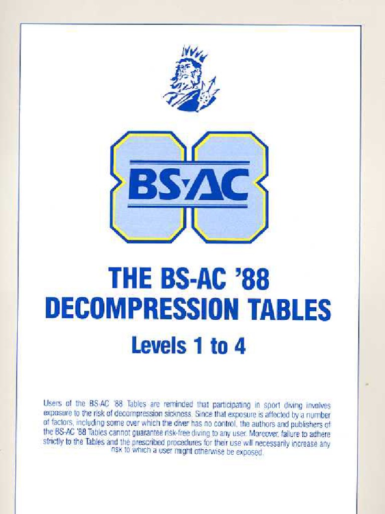 Bsac 88 decompression tables free download