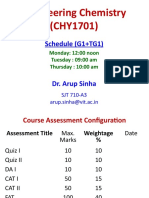 Engineering Chemistry (CHY1701) : Schedule (G1+TG1)