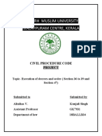 Aligarh Muslim University Malappuram Centre, Kerala: Civil Procedure Code Project