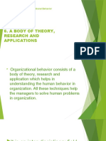Characteristics of Organizational Behavior