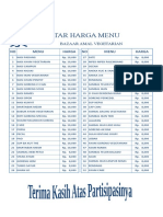 Daftar Harga Menu Bazaar 2012