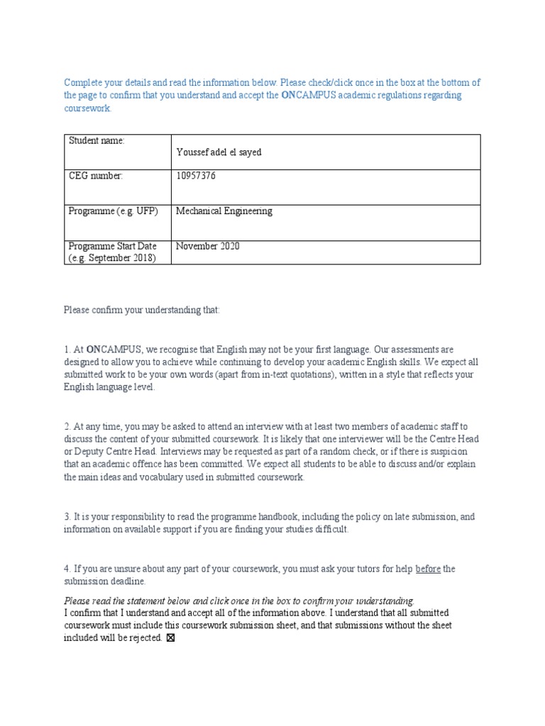 Please Read The Statement Below and Click Once in The Box To Confirm ...