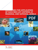 Guidelines For Application of Iucn Red List Criteria at Regional and National Levels