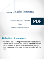 Chapter 2bis: Insurance: Lecturer: Amadeus GABRIEL Bba4 La Rochelle Business School
