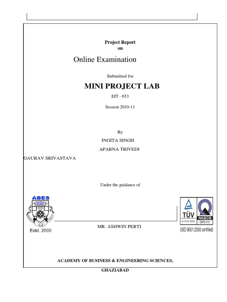 Project Report Format Mini Project Lab | Download Free PDF | Typefaces ...