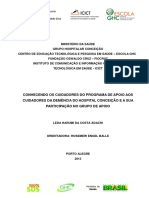 Conhecendo os cuidadores do Programa de Apoio aos Cuidadores da Demência do Hospital Conceição