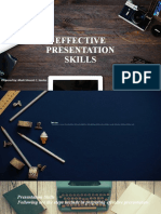 Effective Presentation Skills: Prepared By: Mark Vincent C. Santos
