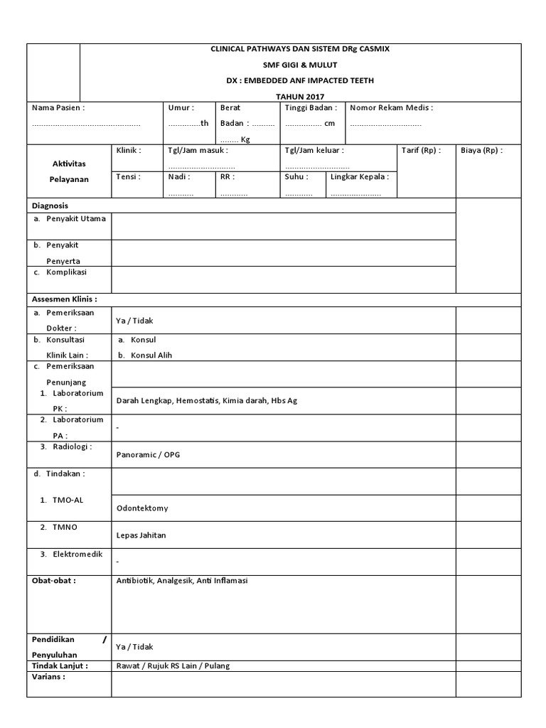 Clinical Pathways Impacted Teeth | PDF