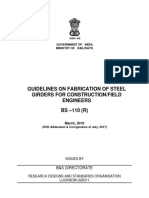 BS 110 R Guideline of Fabricarion of Steel Girders for Construction Field Engineer