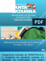 Manual Recadastro Estudante Online 2021