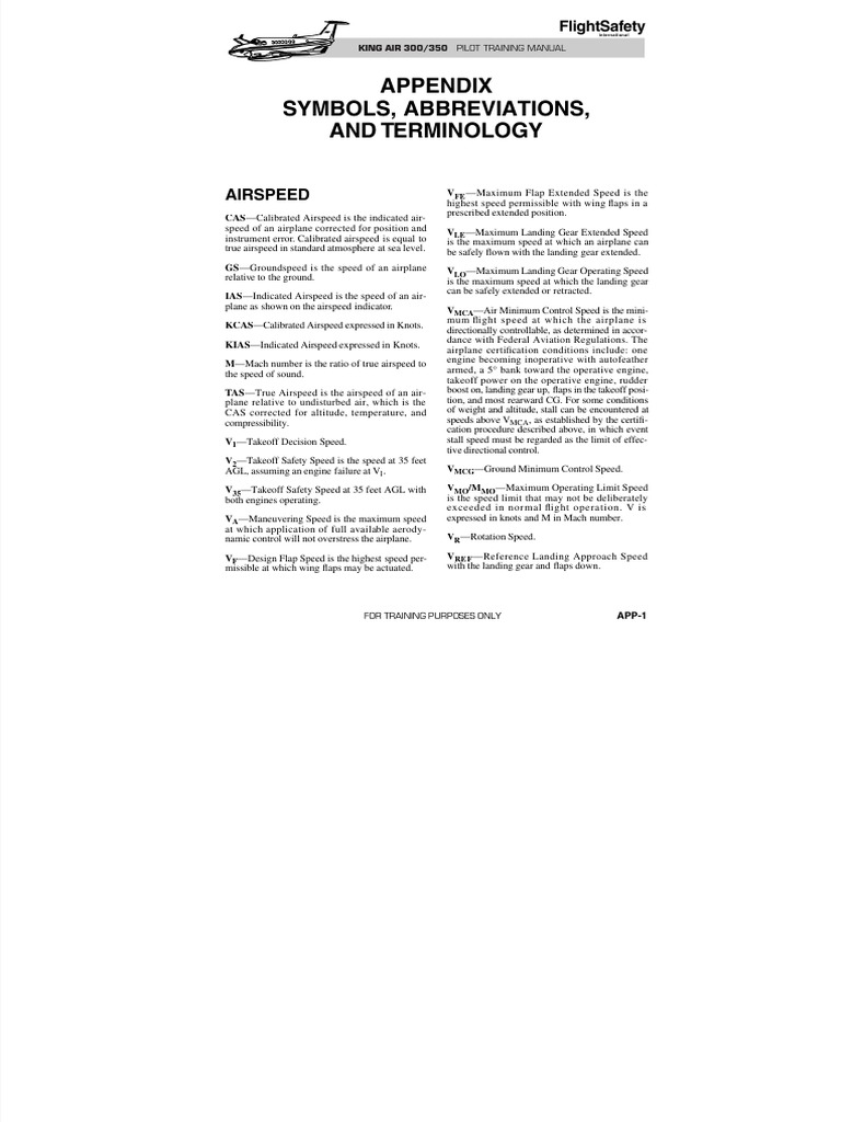 King Air 350 Manual Appendix | PDF | Airspeed | Aircraft