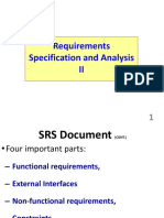 Requirements Specification and Analysis II