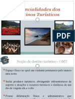 Potencialidades dos destinos turísticos