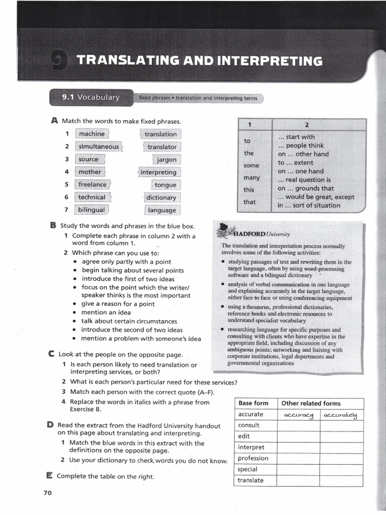 English For Translating and Interpreting Unit 9 | PDF