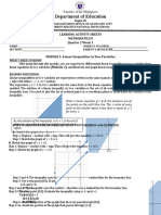 Department of Education: Learning Activity Sheets Mathematics 8 Quarter 2 Week 1