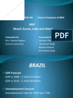 Bric (Brazil, Russia, India and China) : Presentation On Future Prospects of Bric