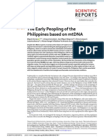 The Early Peopling of The Philippines Based On Mtdna