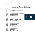 Infection Control in Dental X-Ray Room