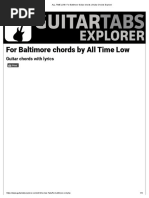 For Baltimore Chords by All Time Low: Guitar Chords With Lyrics