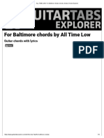 For Baltimore Chords by All Time Low: Guitar Chords With Lyrics
