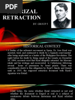 The Rizal Retraction: By: Group 5