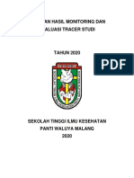 Laporan Hasil Monitoring Evaluasi Tracer Study 2020