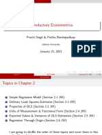 Intro Econometrics Chapter 2 OLS